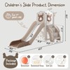 7 In1 Elk Toddler Slide, Kids Indoor Slide For Toddlers ,baby Slide For Indoor Outdoor With Basketball Hoop And Telescope - 2 of 4