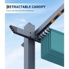 Aluminum Pergola w/ Retractable Canopy - Heavy-Duty UV-Resistant for Deck, Backyard - 3 of 4