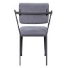 TiramisuBest Grey Fabric Metal Open-Back Office Chair: Breathable, Plush Seat, Durable Support - 3 of 4