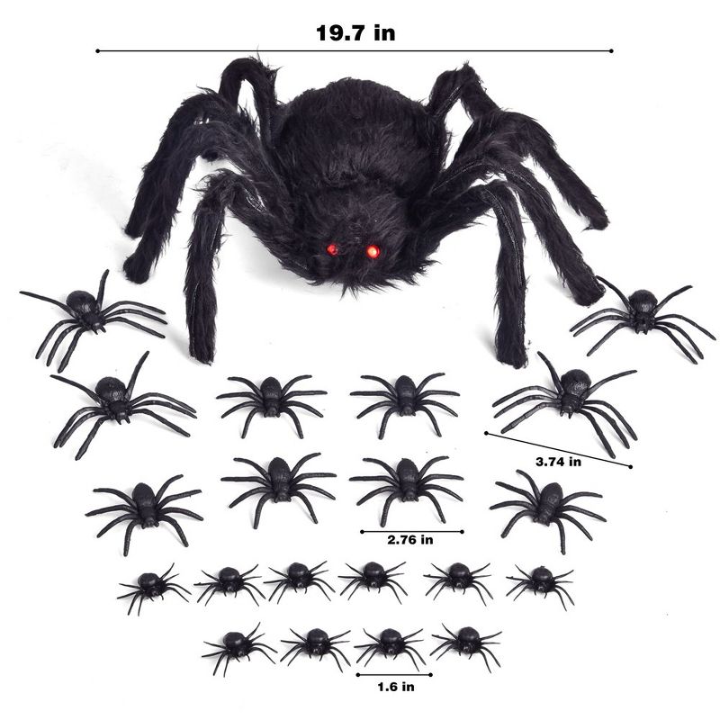 Nifti Nest Giant Halloween Spider with Webs, 1 of 8