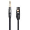 Monoprice XLR Female to 1/4 Inch TRS Male Cable - 1.5 Feet - Black | 16AWG, Gold Plated - Stage Right Series - image 2 of 4