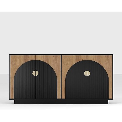 Modern Sideboard Buffet Cabinet Large Storage Cabinet with Gold Handle Storage and Doors, Console Table Buffet Table for Dining Room Living Room