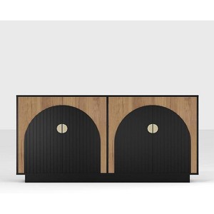 Modern Sideboard Buffet Cabinet Large Storage Cabinet with Gold Handle Storage and Doors, Console Table Buffet Table for Dining Room Living Room - 1 of 4