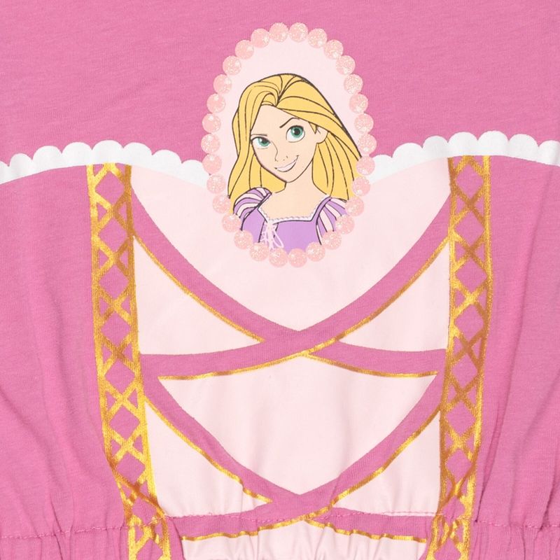 Disney Princess Moana Frozen Rapunzel Jasmine Belle Girls Romper and Skirt Toddler, 3 of 9