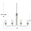 Storied Home Holden - Metal and Glass 4-Light Linear Chandelier - 2 of 4