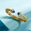 Ross-Simons Lapis and Turquoise Cuff Bracelet in 18kt Gold Over Sterling - 3 of 4