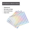 Unique Bargains Laser Capital Alphabet Round Self-Adhesive Reflective Letter Stickers 10 Pcs - 3 of 4