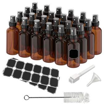 Juvale 15 Pack 4oz Amber Glass Bottles with Eye Dropper Dispenser and 6  Funnels for Essential Oils, Travel Aromatherapy Perfume, Liquids (120ml)