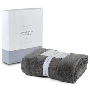 Lincove 100% Cotton Large Luxury Bathroom Towel -  Highly Absorbent & Eco Friendly - 39.5"x71" - 1 of 4