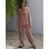 WhizMax Women's Casual 2 Piece Outfits Wide Leg Pants Sets Long Sleeve Button Down Shirt lounge sets Leisure Wear - 4 of 4