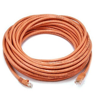 Monoprice Cat6 Ethernet Patch Cable - 50 Feet - Orange | Network Internet Cord - RJ45, Stranded, 550Mhz, UTP, Pure Bare Copper Wire, 24AWG