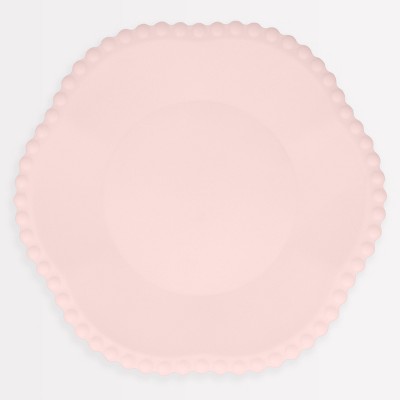 Meri Meri Pink Dot Edged Flower Compostable Dinner Plates (Pack of 8)