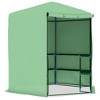 vidaXL Greenhouse with Shelves Steel 89.4 in.x87.8 in. - 3 of 4