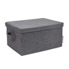 Bigso Foldable Fabric Storage Box with Lid – Collapsible Organizer Bin for Clothes and Closets - 2 of 4
