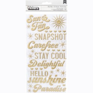 Thickers Dear Lizzy Here & Now Heat Wave Puffy Phrase Stickers - Gold Foil, 132pcs - 1 of 4