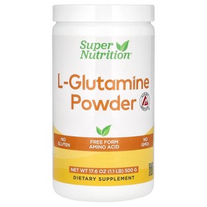 Super Nutrition L-Glutamine, Unflavored, 17.6 oz (500 g) - 1 of 3