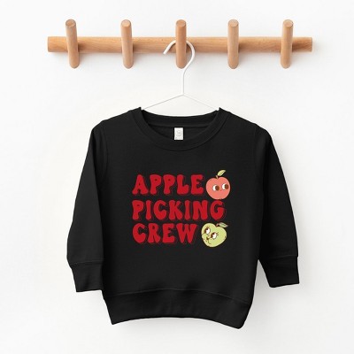 The Juniper Shop Cartoon Apple Picking Crew Toddler Graphic Sweatshirt