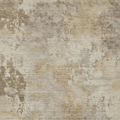 HomeRoots 9' X 12' Tan And Beige Abstract Washable Indoor Outdoor Area Rug