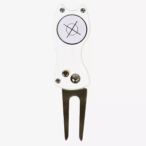 Club Champ Metal Divot Tool w/ Magnetic Ball Marker - White - 1 of 1