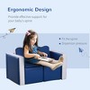 Kids Sofa Set 2-in-1 Multi-Functional Toddler Table Chair Set 2 Seat Couch Storage Box Soft Sturdy - 4 of 4
