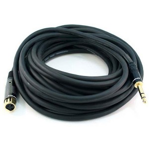 Monoprice XLR Female to 1/4in TRS Male Cable - 35 Feet | 16AWG, Gold Plated - Premier Series - 1 of 4