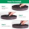 iMountek"4-Piece Rolling Plant Caddy with 360° Swivel Wheels, 187lbs Capacity, for Indoor & Outdoor Use"Coffee - 3 of 4