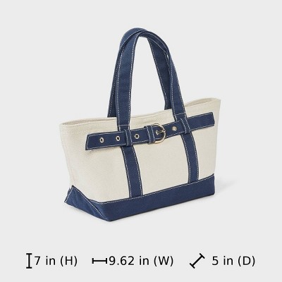 Сумки Universal Thread Canvas Mini Belted Tote Bag - Universal Thread™ Blue — фото 7
