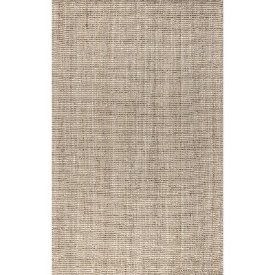 Ivory Braided Handmade Jute 4' x 6' Reversible Area Rug