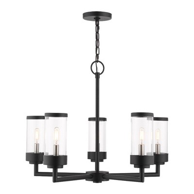 Livex Lighting Hillcrest 5 - Light Chandelier in  Textured Black