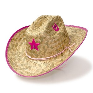 Western Express Kid's Palm Straw Sheriff Hat - 1 of 4