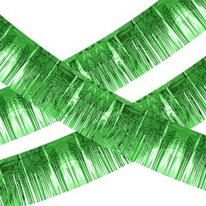 Unique Bargains Christmas Birthday Party Metallic Shiny Self-Adhesive Foil Fringe Garland - 1 of 4