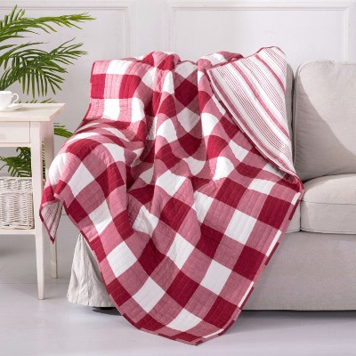 Camden Red Quilted Throw - Levtex Home