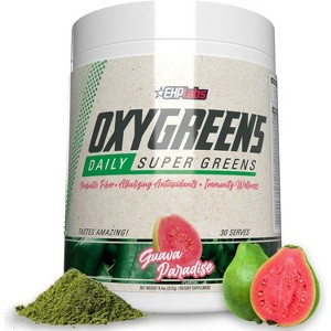 EHPlabs OxyGreens Super Greens Powder - Spirulina & Chlorella Superfood, Green Juice Powder & Greens Supplements, 30 Serves (Guava Paradise) - 1 of 4