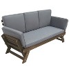 YOOCOZZ Wooden Patio Adjustable Daybed Sofa with Cushions for Small Places - 4 of 4