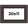 PosterPalooza | 3.5" Wide Ornate Brown Picture Frame - UV Acrylic, Backing Board, Hanging Hardware Included - 2 of 4