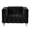 CAVINAS Cloud Couch Modern Dutch Fluff Upholstered Single Sofa Couch 1-seat Sofa with Solid Wood Legs for Living Room - 4 of 4