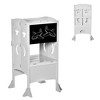 TopComfy Foldable Child Standing Tower Kids Step Stool with Chalkboard Lockable Handrail for Kitchen Bathroom Laundry Room, Gray, 40.25"*20"*5" - 2 of 4