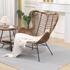 Nordlys Metal and Natural Rattan Armchair Exotic Boho Living Room - 2 of 4