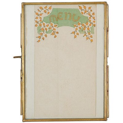 Storied Home Brass & Glass Photo Frame with Gold Finish & Hinged Opening