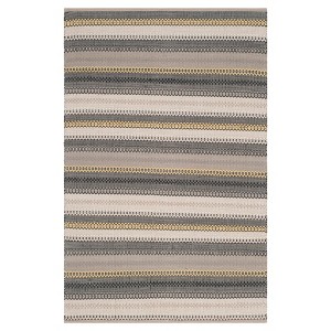 Striped Kilim Rug - Gray - (4