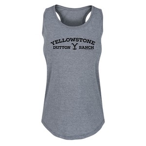 Women's - Yellowstone - Yellowstone Dutton Logo Graphic Racerback Tank - 1 of 4
