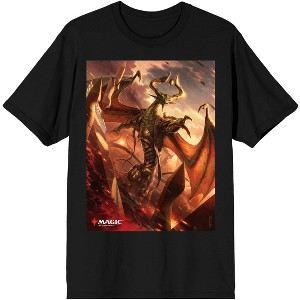 Nicol Bolas Dragon Men's Black Graphic T-Shirt- - 1 of 2