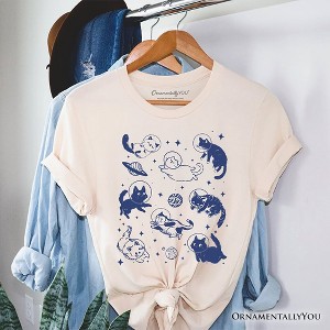 Cats in Space Retro T-Shirt, Funny Astronaut Kitty Tee with Cosmic Vibes | OrnamentallyYou - 1 of 4