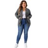 Agnes Orinda Women's Plus Size Classic Long Sleeve with Pockets Knit Lightweight Casual Cardigans - 3 of 4