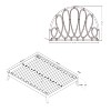 HomeStock Wooden Bed and Rattan Wall-Mounted Flower Petals Headboard Set White and Natural Bloom, Twin - 4 of 4