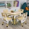 Kids Table & 4 Chairs Set, Height Adjustable Arts & Crafts Desk for Ages 2-10, Non-Slip Legs, Max 300lbs for Classrooms, Daycares, Home - 3 of 4