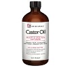 Pure Castor Oil Pack Kit, Organic Castor Oil Cold Pressed Glass Bottle Adjustable Reusable Cotton Castor Oil Wrap for Detox Wellness, M3 Naturals - 2 of 4