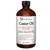 Pure Castor Oil Pack Kit, Organic Castor Oil Cold Pressed Glass Bottle Adjustable Reusable Cotton Castor Oil Wrap for Detox Wellness, M3 Naturals - image 2 of 4