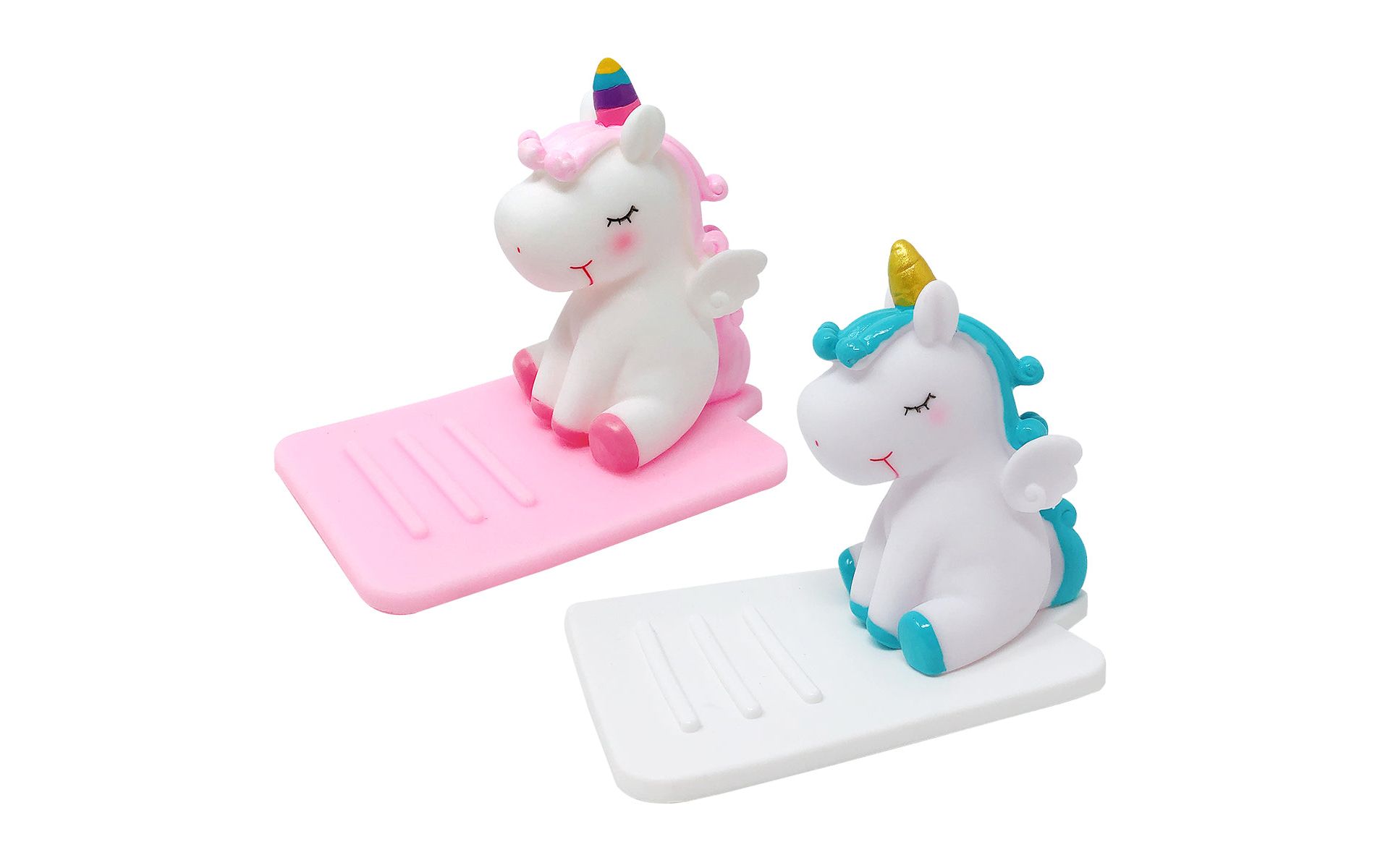 Wrapables Novelty Unicorn Hands Free Phone Stand (Set of 2)