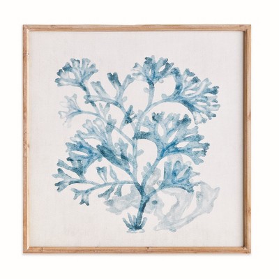 Plum & Post Translucent Coral Print - Blue Framed Art - Coastal Decor